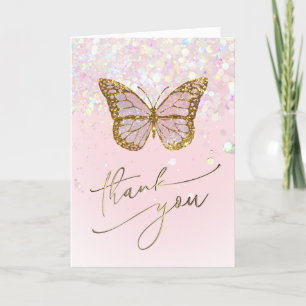 roze vlinder bedankt