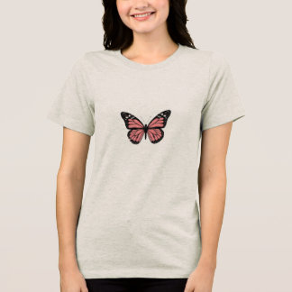 Roze Vlinder Bloem | Vrij om Jij te Zijn Tri-Blend Shirt