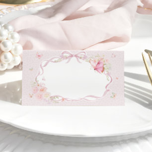 Roze Vlinder Bloemen Plaatskaart