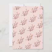 Roze Vlinder Boho Baby Shower Kaart (Achterkant)