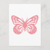 Roze vlinder briefkaart (Voorkant)