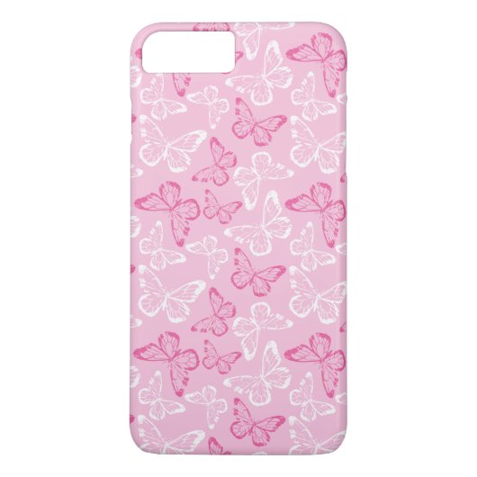 Roze vlinder Case-Mate iPhone case (Achterkant)