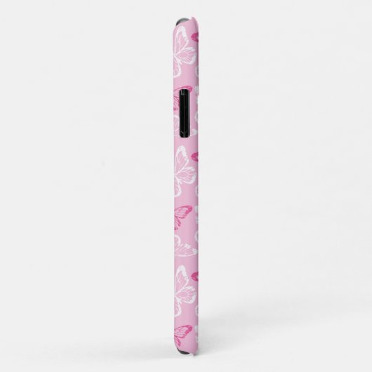 Roze vlinder Case-Mate iPhone case (Achterkant/rechts)