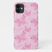Roze vlinder Case-Mate iPhone case (Achterkant)