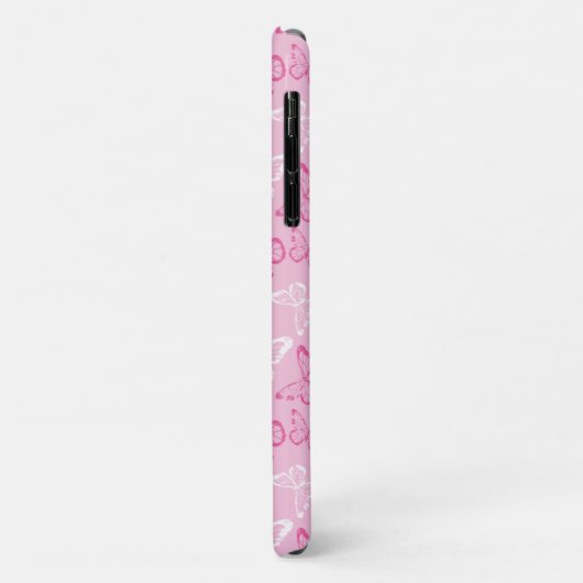 Roze vlinder Case-Mate iPhone case (Achterkant/links)