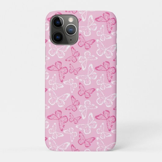 Roze Vlinder Case-Mate iPhone Case (Achterkant)