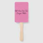 Roze vlinder - Creëer uw eigen (CYO) handventilato Handwaaier (Achterkant)