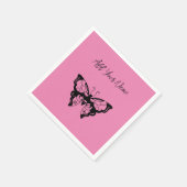 Roze vlinder - Creëer uw eigen (CYO) luiers Servet (Hoek)