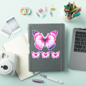 Roze Vlinder Custom Vinyl Sticker (iPad Cover)