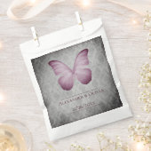 Roze  vlinder Damask bruiloft Bedankzakje (Geknipt)