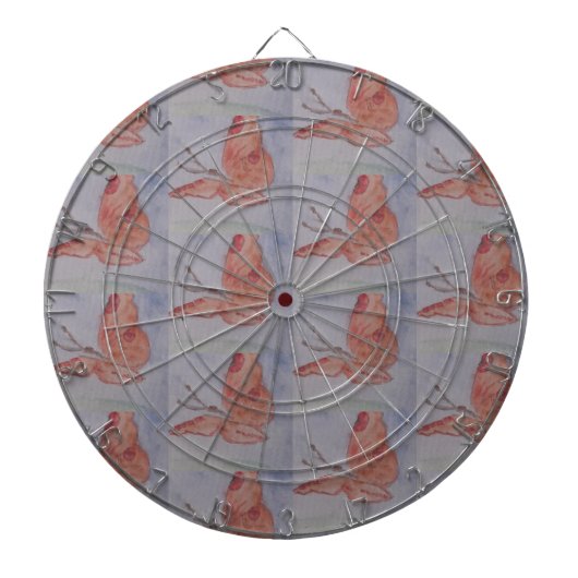 Roze vlinder dartbord (Voorkant)