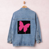 Roze vlinder denim jacket (Hangar)