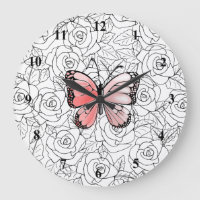 Roze vlinder en Rozen kunst