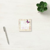 Roze vlinder en Rozen Shabby Post-it® Notes (Kantoor)