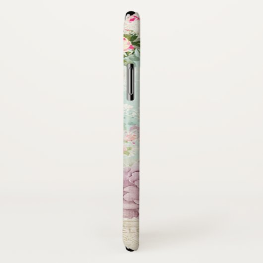 Roze Vlinder en Shabby  Rozen Custom Case-Mate iPhone Case (Achterkant / rechts)