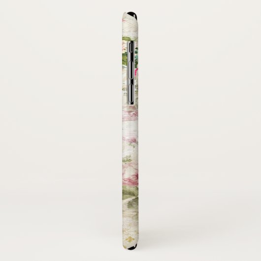 Roze Vlinder en Shabby  Rozen Custom Case-Mate iPhone Case (Achterkant/links)