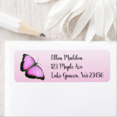  roze vlinder etiket (Insitu)