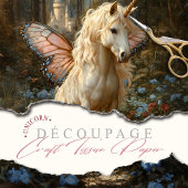 Roze Vlinder Fairy Horse Decoupage Craft Tissuepapier