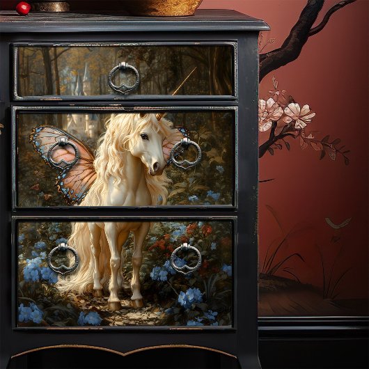 Roze Vlinder Fairy Horse Decoupage Craft Tissuepapier