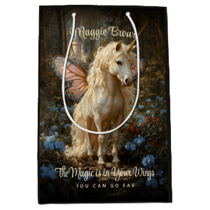  Roze Vlinder Fairy Horse Fantasy Forest Medium Cadeauzakje