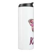 Roze vlinder Fancy Thermosbeker (Gedraaid links)