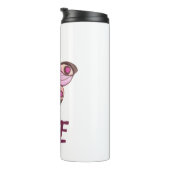 Roze vlinder Fancy Thermosbeker (Geroteerd rechts)