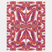 Roze vlinder fleece deken (Voorkant)