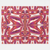 Roze vlinder fleece deken (Voorkant (Horizontaal))