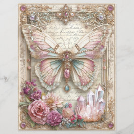 Roze Vlinder Junk Journal Scrapbook Papier