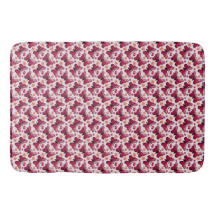 Roze Vlinder Kers Naadloos Patroon Badmat