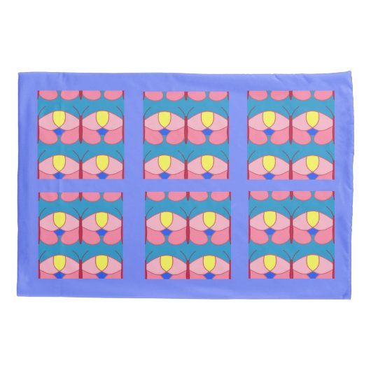 Roze vlinder kussensloop (Achterkant)