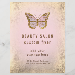 roze vlinder logo flyer