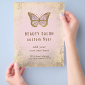 roze vlinder logo flyer (Hand)