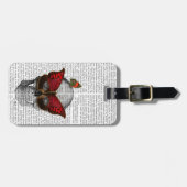 Roze vlinder Masker Bagagelabel (Voorkant horizontaal)