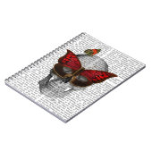 Roze vlinder Masker Notitieboek (Linkerzijde)