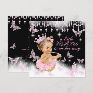 Roze Vlinder Meisje Baby Shower Cute Kaart