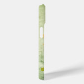 Roze vlinder op groene Floral Achtergrond Case-Mate iPhone Case (Achterkant / Rechts)