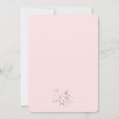 Roze Vlinder Quinceañera Spaanse Uitnodiging (Achterkant)