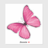 roze vlinder sticker (Vel)