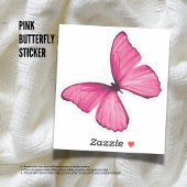 roze vlinder sticker