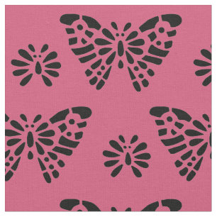 Roze vlinder stof