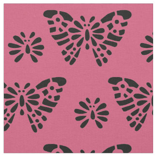 Roze vlinder stof