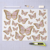 roze vlinder tissuepapier (Craft)