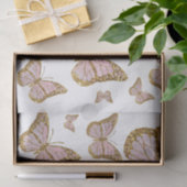 roze vlinder tissuepapier (Geschenk)