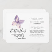 Roze vlinder | Viering van het leven Kaart (Voorkant / Achterkant)