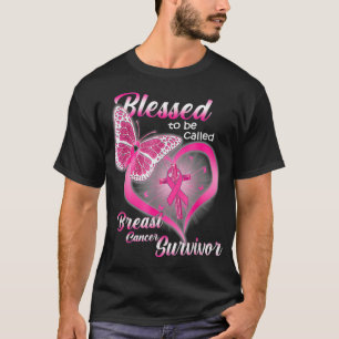 Roze vlinder zonder borst om borstkanker te noemen t-shirt