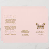roze vlinderbrochure (Voorkant / Achterkant)