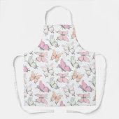  roze vlinderpatroon schort (Voorkant)