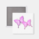 Roze Vlinders Design Magnet Magneet (Voorkant / Achterkant)