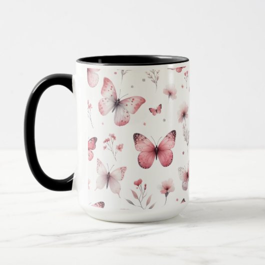Roze Vlinders Mok (Links)
